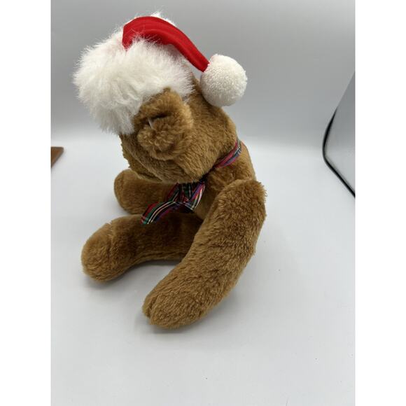Vintage Hallmark 1984 Beau Bear Plush w Christmas Santa Hat 14" Teddy - Picture 4 of 7